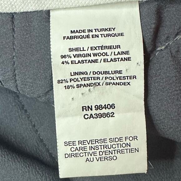 Theory Pants Wool Size 2 Custom Max 2 Edition 5 Style No F0001218 Grey Gray - Picture 5 of 9